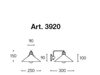 Стеклянный настенный светильник с фиксированной рукояткой Aldo Bernardi палатка ARCH-00035365 - Вид №2