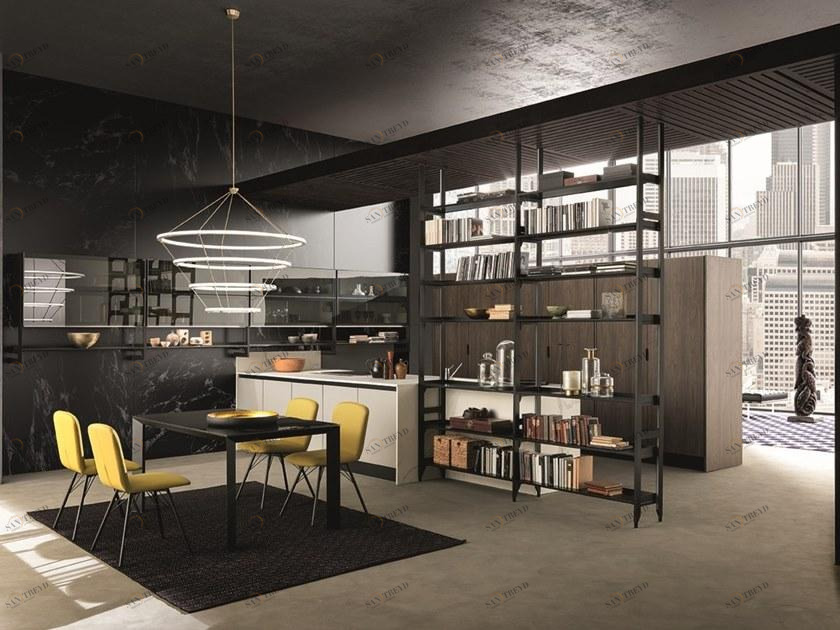 Febal Casa Модульная кухня из керамогранита с полуостровом sun-id-1443525