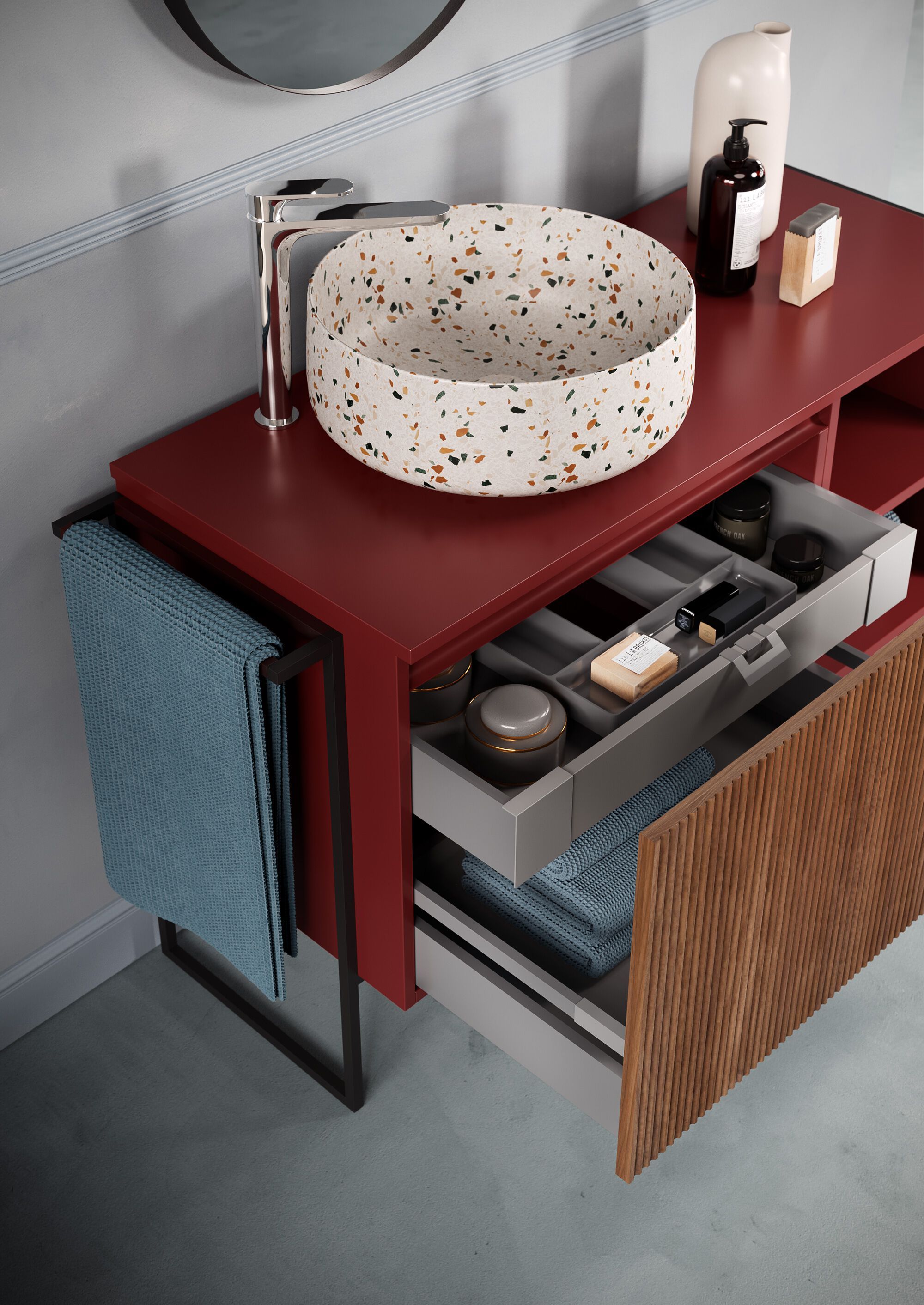 Деревянная напольная раковина с выдвижными ящиками ArtCeram Relax ARCH-00117360 - Вид №2
