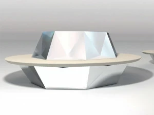 Manufatti Viscio Круглая скамья со встроенной сеялкой со спинкой