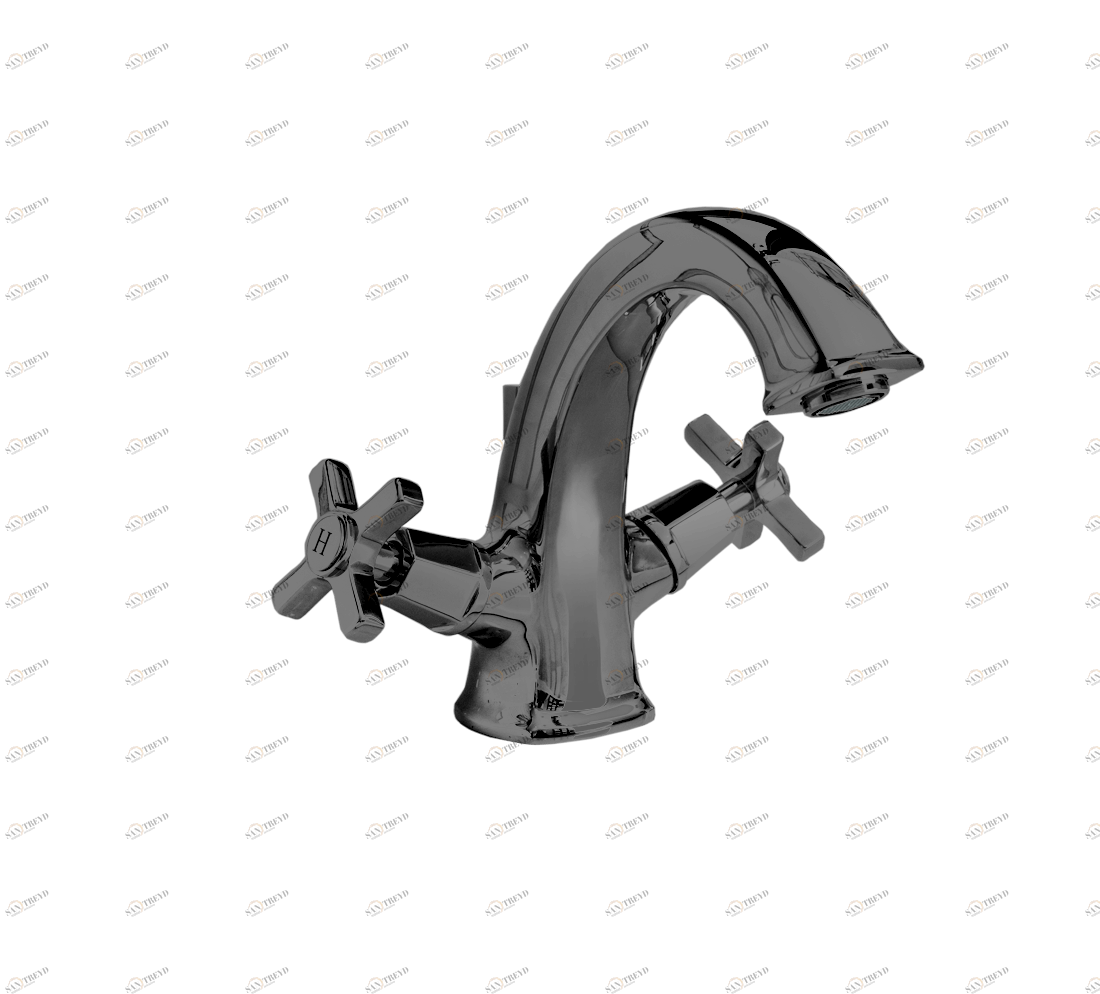 Gentry Home Смеситель для раковины на 3 отверстия Chopin Metal Темный никель GH102471 