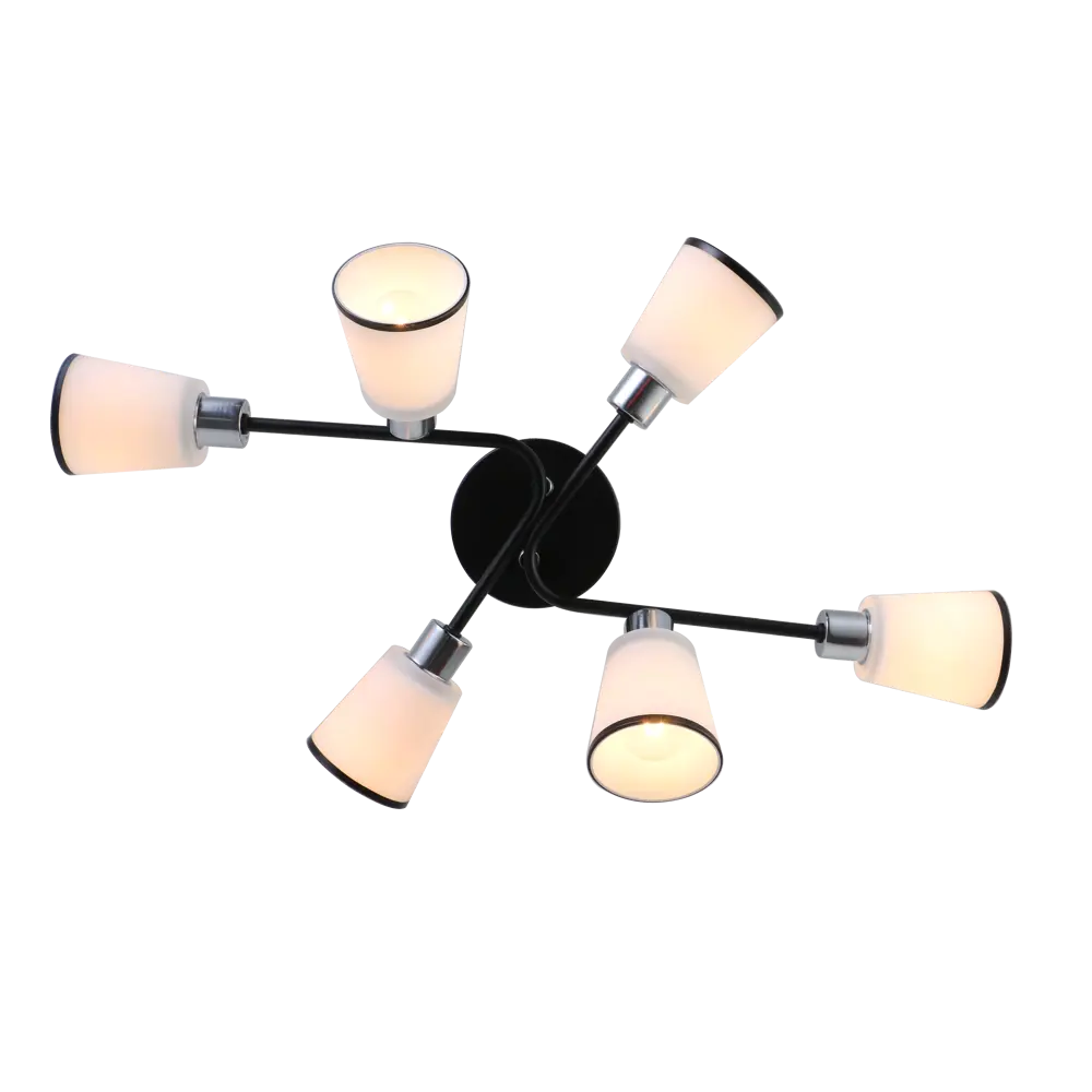 Люстра потолочная JLIGHT JESSY 6 лампы 22 м², цвет черный 84534230 STLM-2182033  - Вид №1
