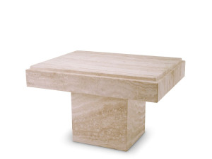 Прямоугольный журнальный столик из травертина