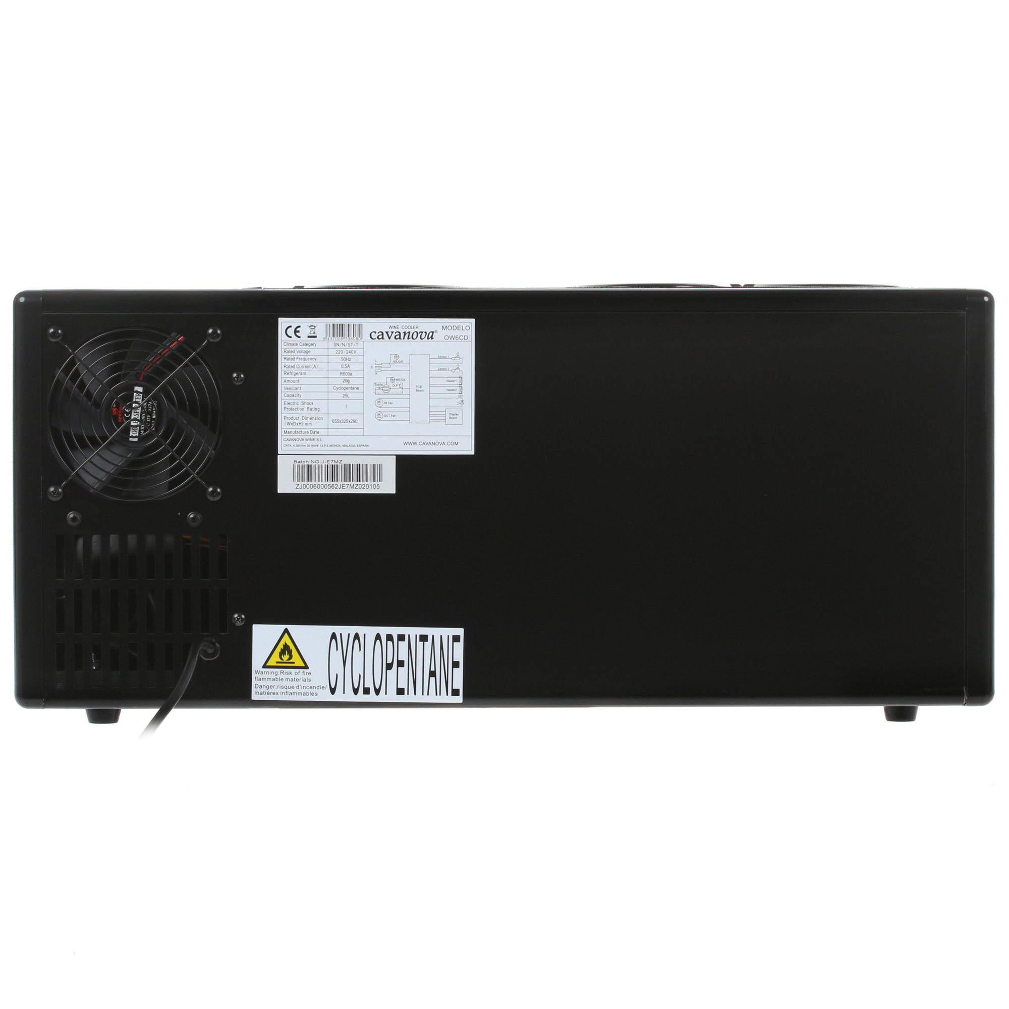 8192694 Винный шкаф Cavanova OW6CD черный STDN-0058483 - Вид №6