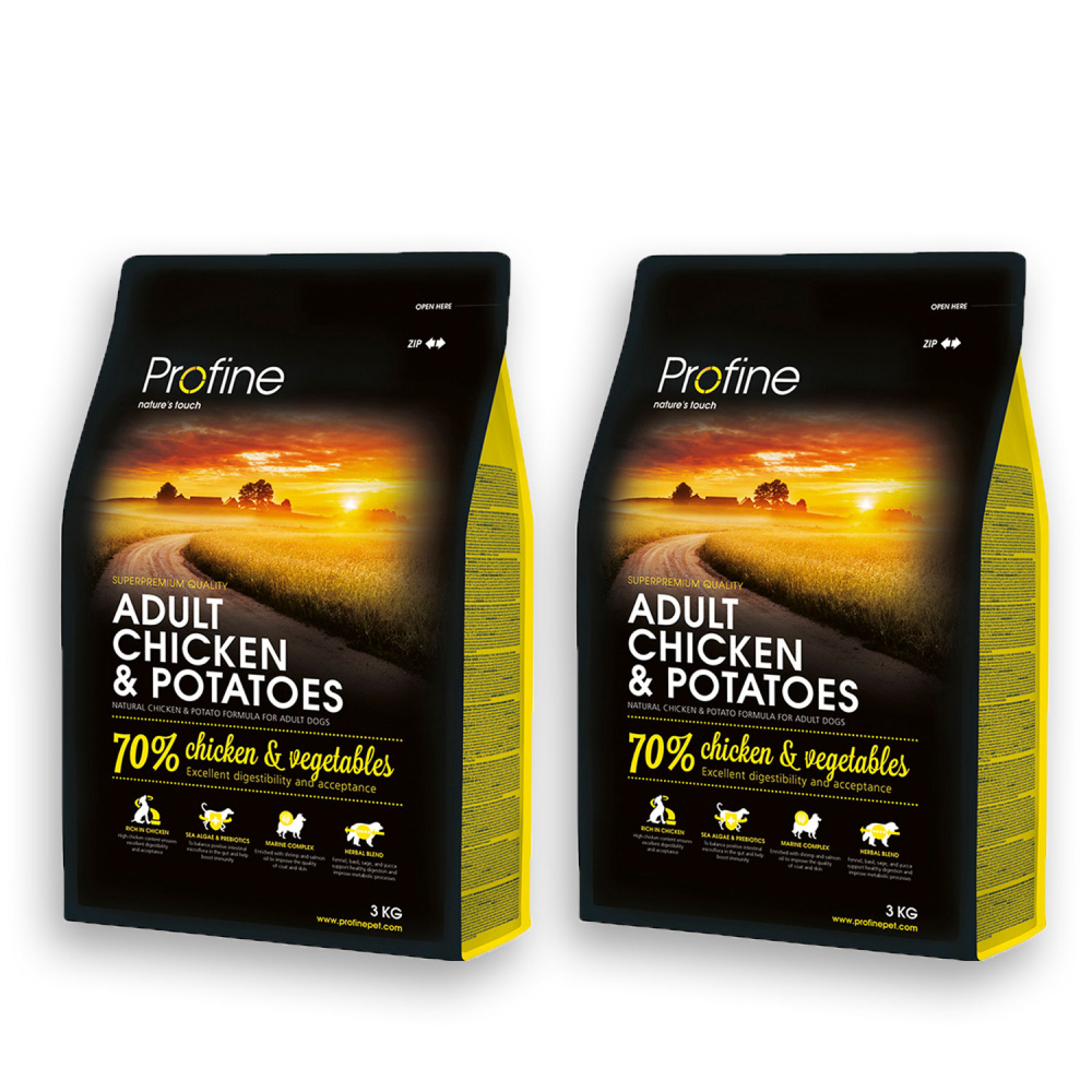 ПР0018438*2 Корм для собак курица, картофель сух. 3кг (упаковка - 2 шт) PROFINE 