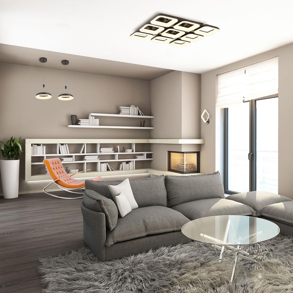 Потолочная светодиодная люстра Citilux Паркер Кофе CL225295R CITILUX ДИЗАЙНЕРСКИЕ, ПАРКЕР КОФЕ 222772 Коричневый  - Вид №2