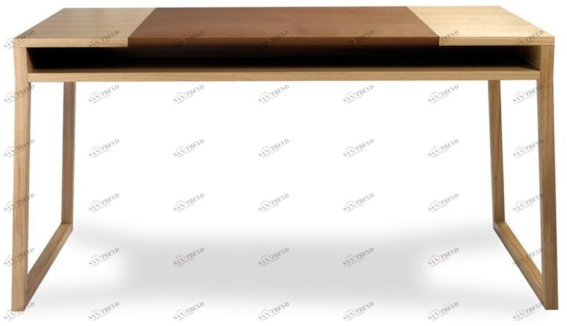 Duvivier Canapés Письменный стол из шпонированного дерева с кожаной вставкой sun-id-1463106