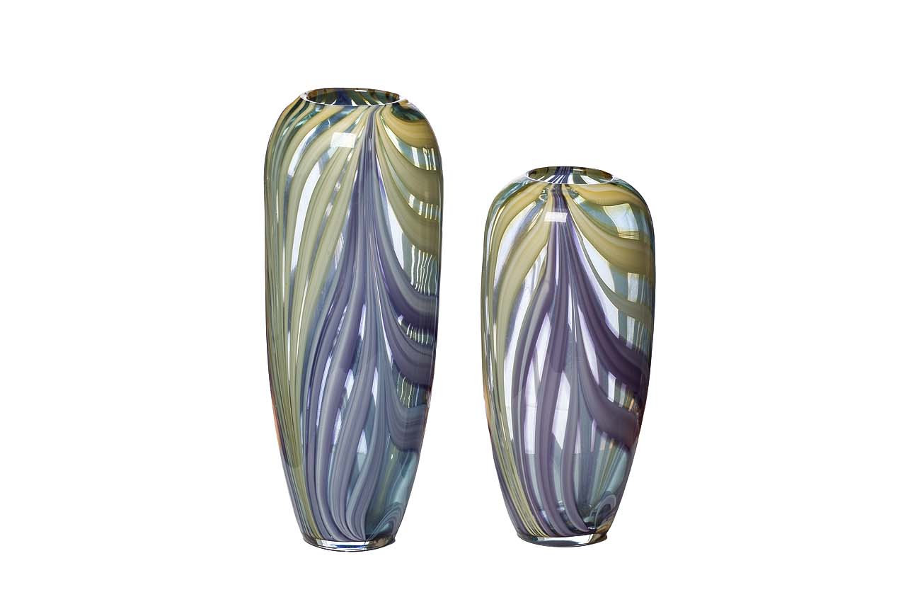 Ваза стеклянная фиолетовая 35 см от Garda Decor GARDA DECOR - 033976 Фиолетовый  - Вид №1