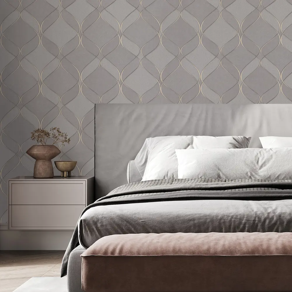 Обои флизелиновые Monte Solaro Mayfair серые 1.06 м MS9139-23 85852738 STLM-2022354 - Вид №2