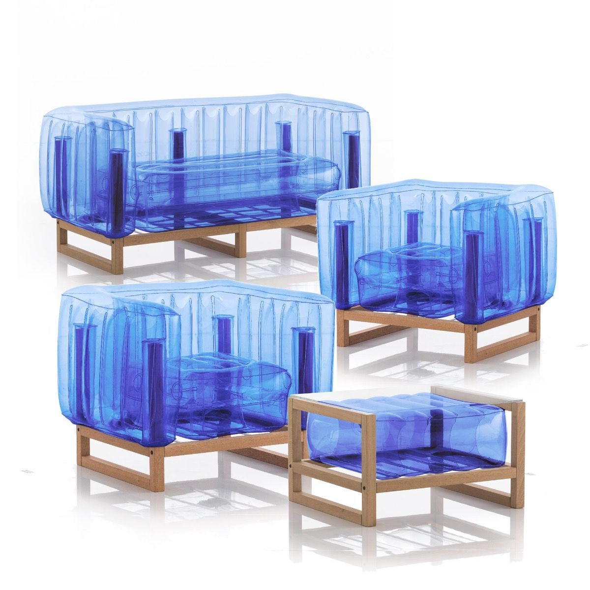 MOJOW ГОСТИНАЯ И КОФЕЙНЫЙ СТОЛ YOMI Wood GARDEN Синий SY2FY1CY1TBYKEKOCB19BC
