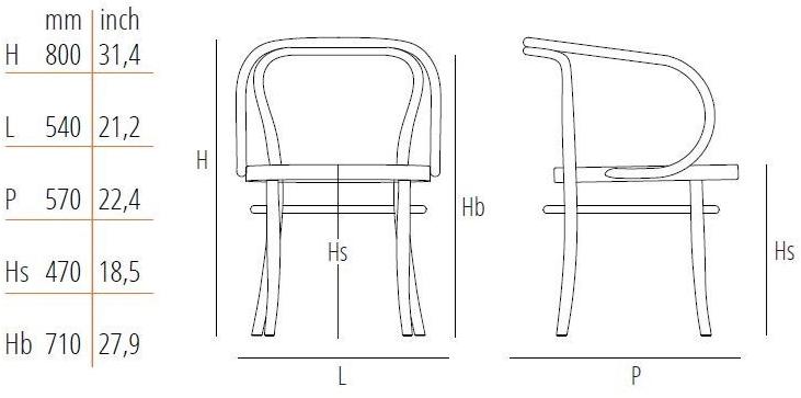 Wiener GTV Design Стул из бука с обивкой sun-id-1420751 - Вид №4