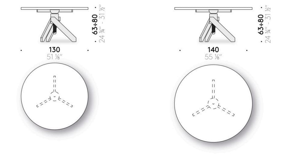Круглый стол из дерева и стекла DE PADOVA VIDUN ARCH-00121022 - Вид №3