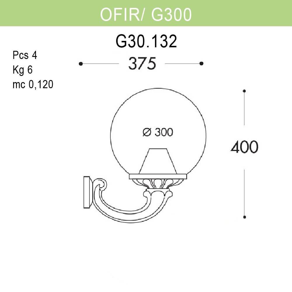 Уличный настенный светильник Fumagalli Ofir/G300 G30.132.000.WYE27 FUMAGALLI OFIR, G300 271808 Белый  - Вид №1