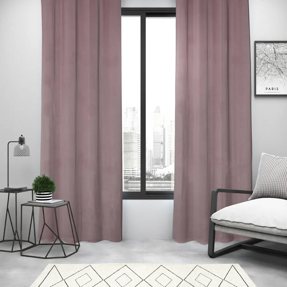Штора на ленте Inspire Enaelle 200x280 см цвет сиреневый Santal 4 82485619 STLM-2056549  - Вид №5