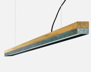 GANTlights Светодиодный подвесной светильник из дуба и оксидированной меди C