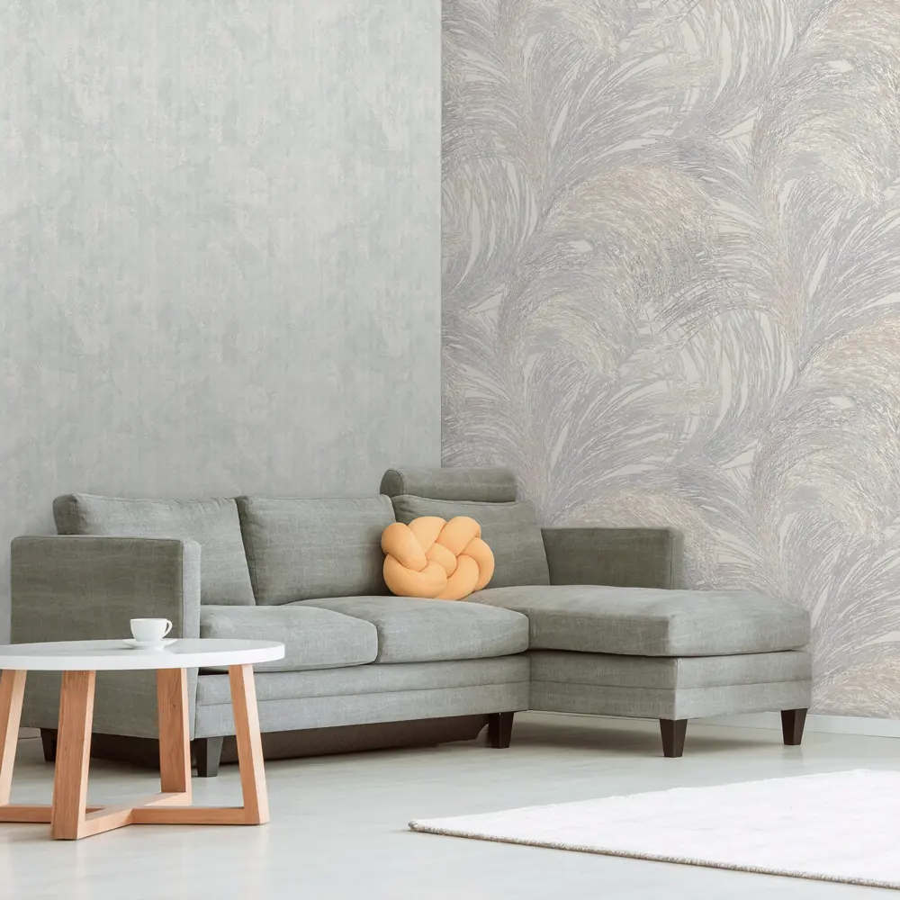 Обои флизелиновые Euro Decor Freya серые 1.06 м ED7188-11 86549302 STLM-2096153 - Вид №3