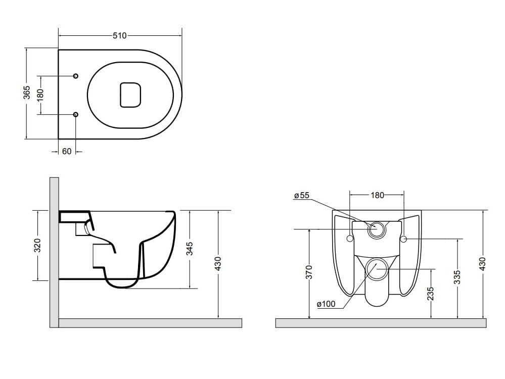 Керамический подвесной туалет Axa Glomp ARCH-00072273 - Вид №7