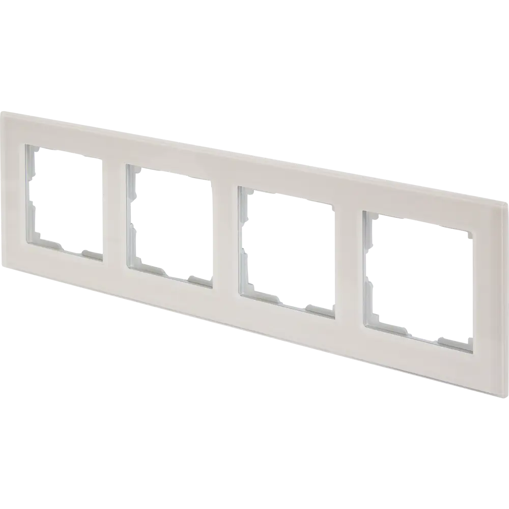 Рамка WERKEL Favorit на 4 поста из закаленного стекла дымчатого оттенка 82125390 STLM-0019719 - Вид №1