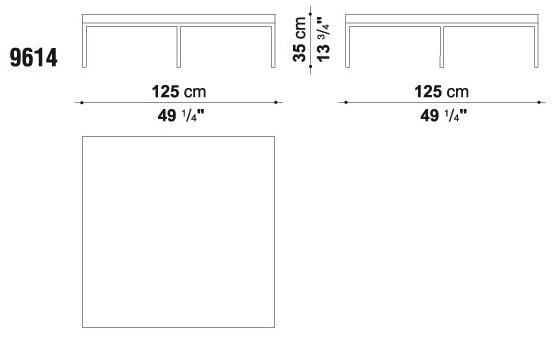 Maxalto Низкий квадратный журнальный столик из массива дерева Ebe sun-id-1346696 - Вид №1