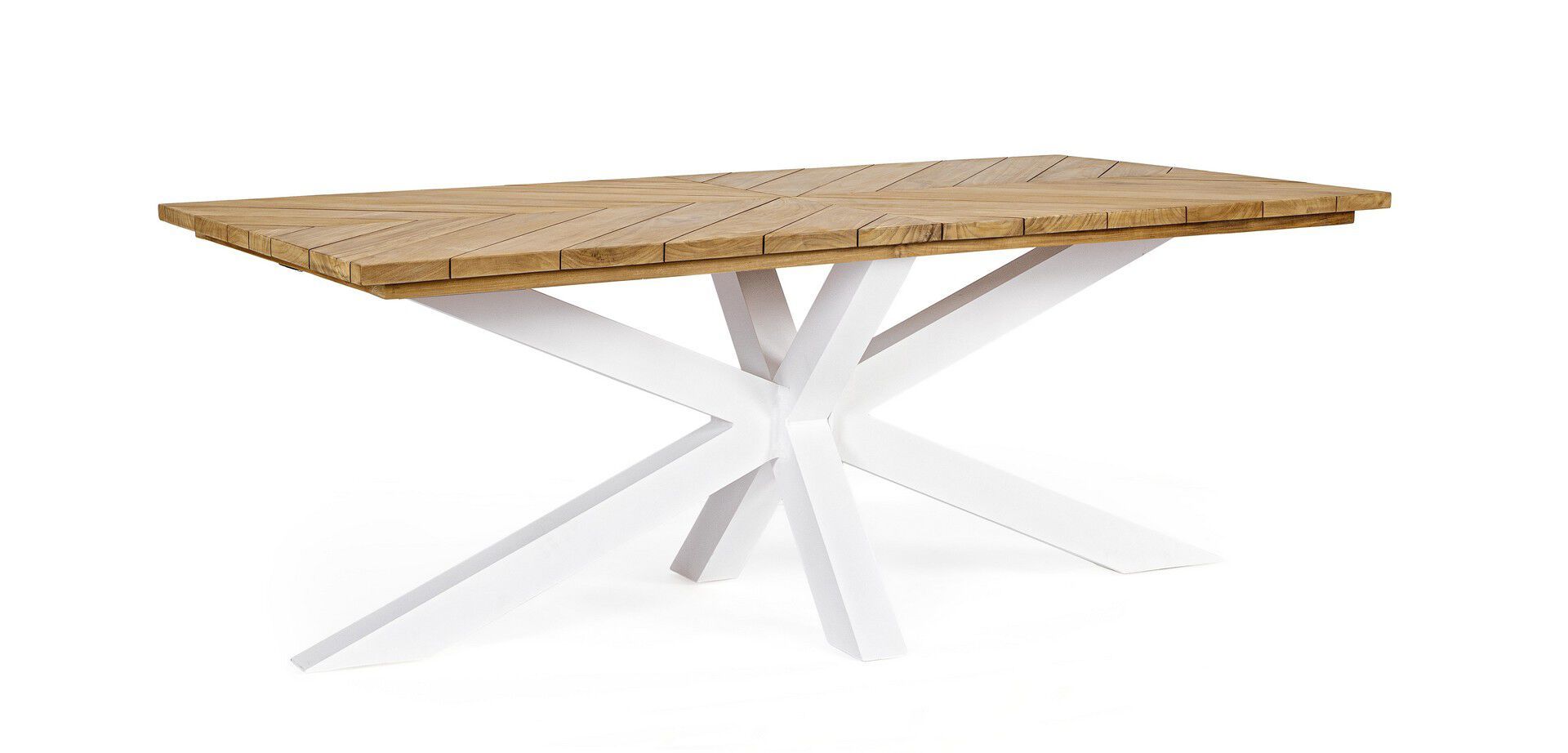 Прямоугольный стол для сада из алюминия и тика BIZZOTTO PALMDALE ARCH-00008911 - Вид №8