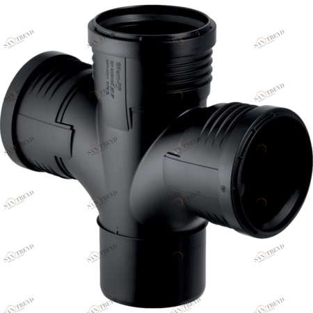 GEBERIT 390.567.14.1 Крестовина со смещенным впуском Geberit Silent-PP 87,5° 