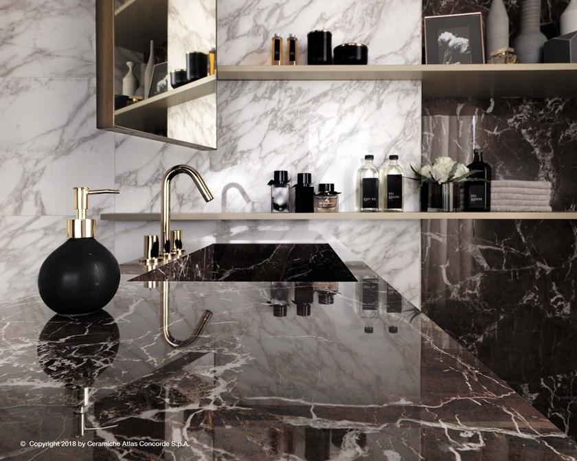 Atlas Concorde Белая плитка для стен с эффектом мрамора Marvel edge sun-id-1389286 - Вид №47