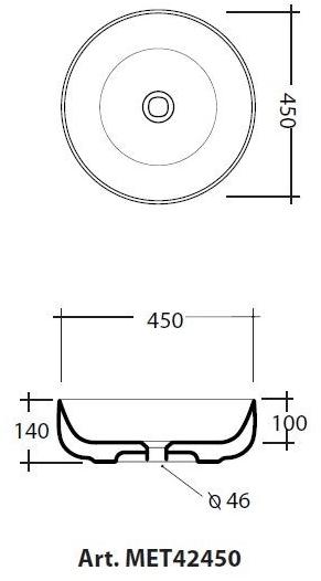 Met42450 Накладная раковина на столешницу  овальная Olympia Ceramica METAMORFOSI - Вид №4