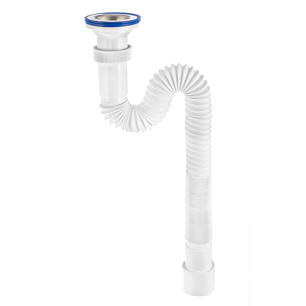 30980632 Сифон гофрированный "Элит" () с нерж.чаш. д.70мм, 1200мм (1 1/2"-д.40/50) Raiber  - Вид №2