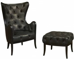 Prestige Стеганое кожаное кресло с подлокотниками Capricci Cvh023p