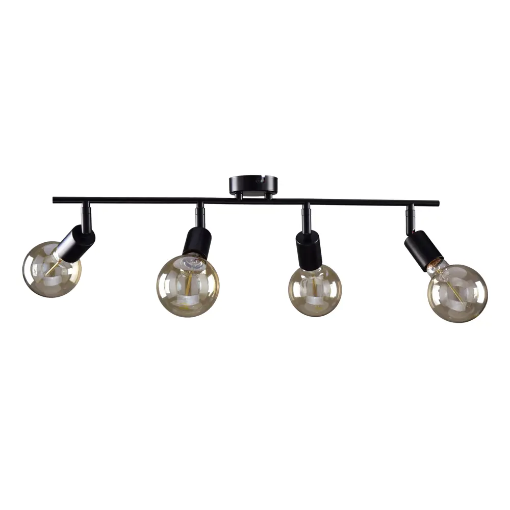 Люстра потолочная Реал КС30464 4 лампы 12 м² цвет черный КЛЮЧНИК STLM-2079696 - Вид №3