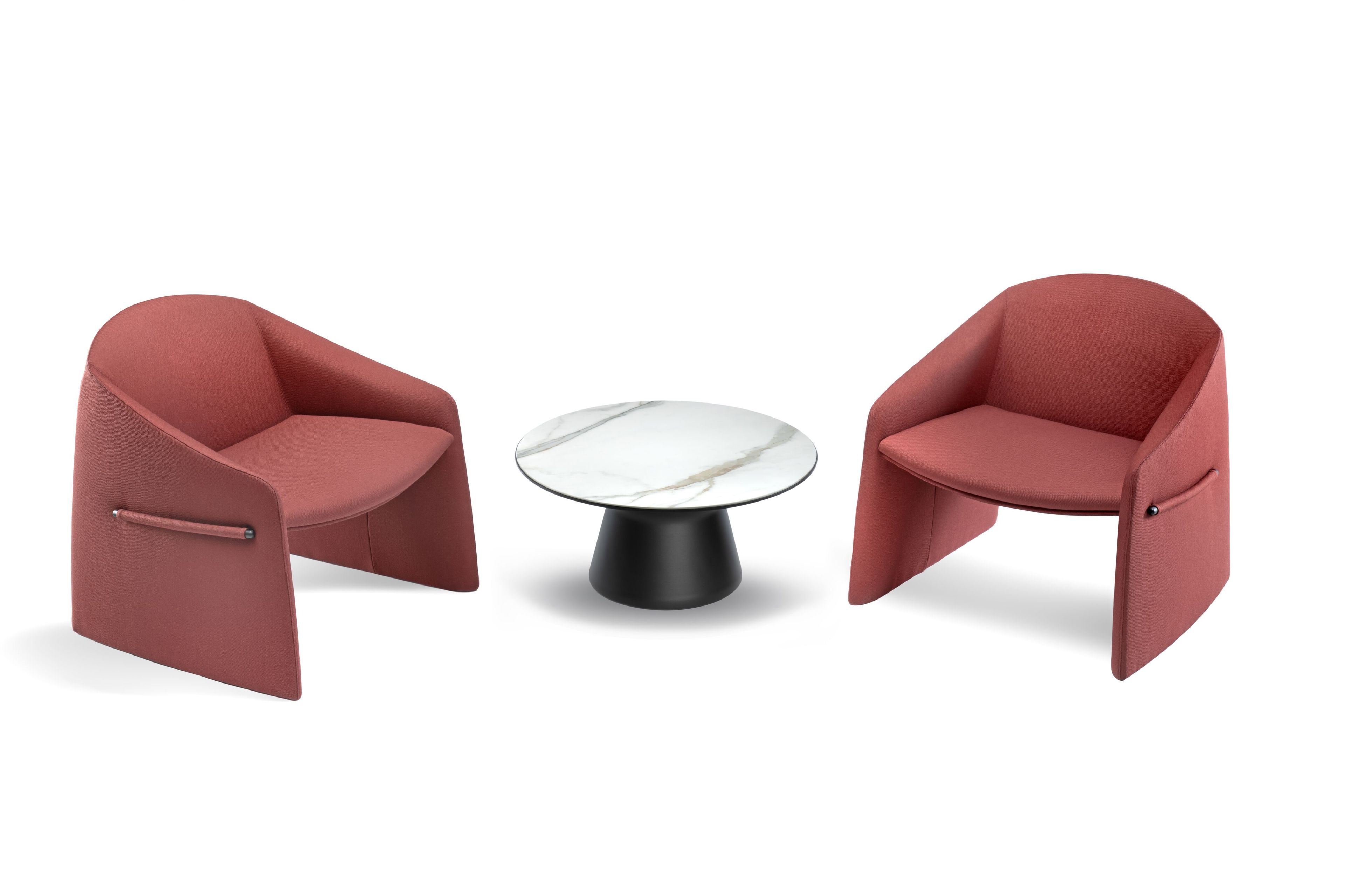 Круглый металлический журнальный столик с керамической столешницей GABER ZHOR ARCH-00037693 - Вид №1