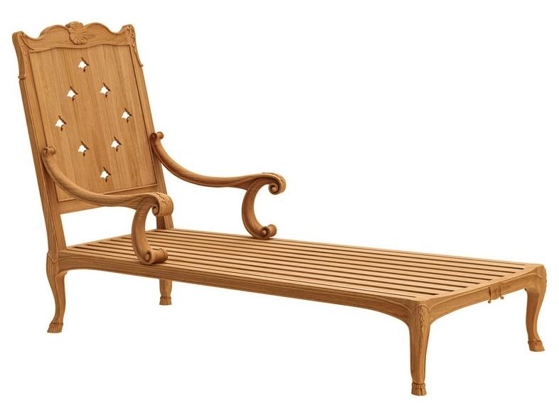 ASTELLO Кресло для отдыха из тика Fleur de lys sun-id-1425228 - Вид №1