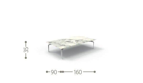 Журнальный столик из керамогранита Talenti Cruise Alu ARCH-00028035 - Вид №3