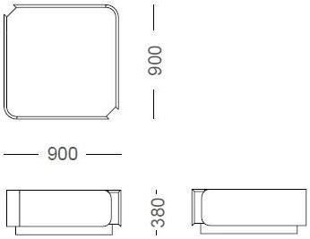 Now & Future Квадратный журнальный столик с вещевым ящиком Rill sun-id-1443989 - Вид №1