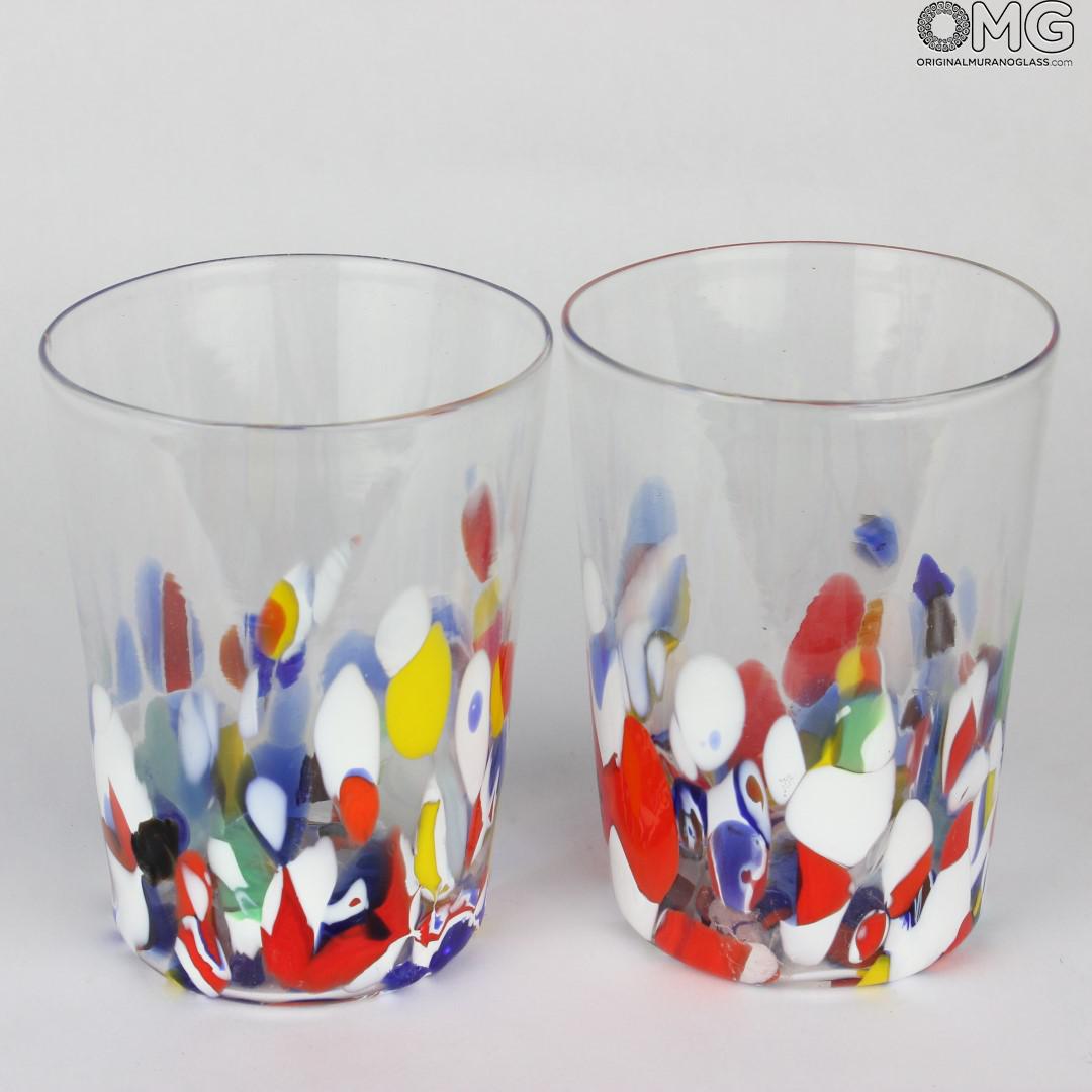 2195 ORIGINALMURANOGLASS Набор из 6 стаканов для вина и воды - муранское стекло 8 см  - Вид №1