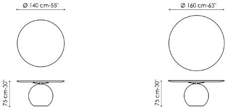 Bonaldo Круглый стол на металлической основе sun-id-1513684 - Вид №5