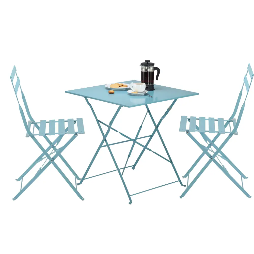 Стул Naterial Flora Origami складной 47х41х80 см сталь синий STLM-2202651 - Вид №6