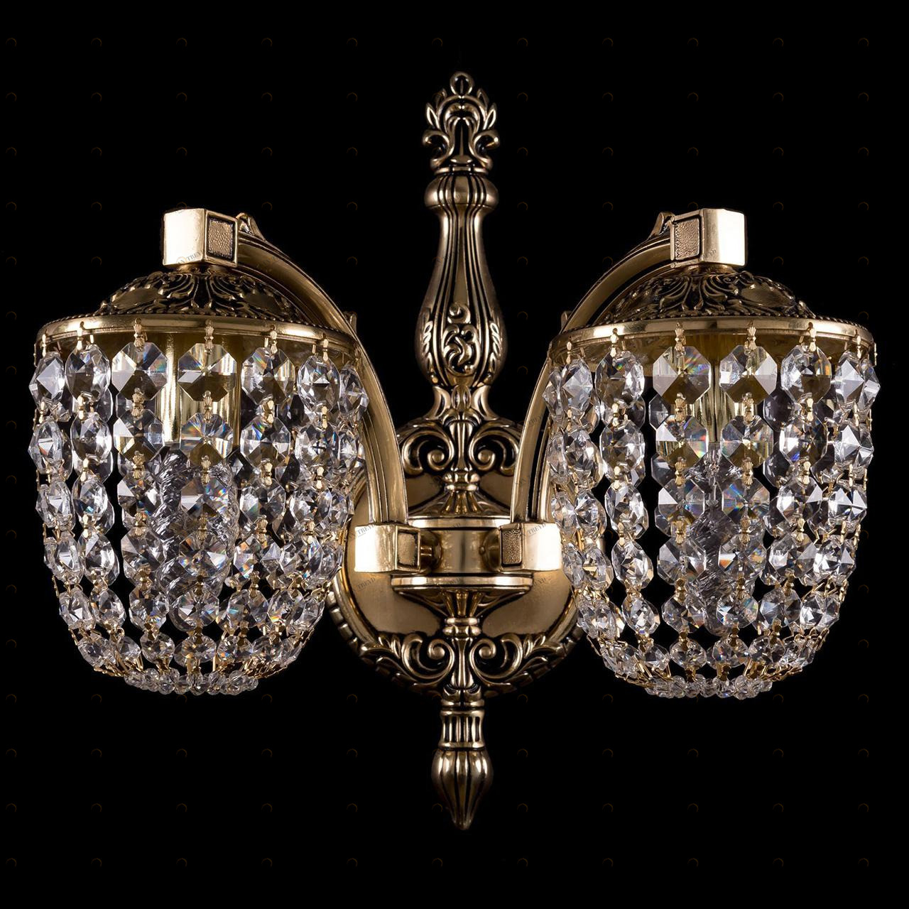 Бра Bohemia Ivele 1872/2/150/GB BOHEMIA IVELE ФОНАРЬ 077606 Золото;прозрачный 