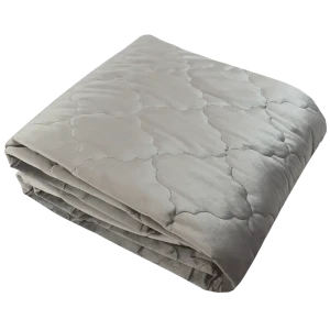 Покрывало Ромб 220x240 см бархат цвет серый