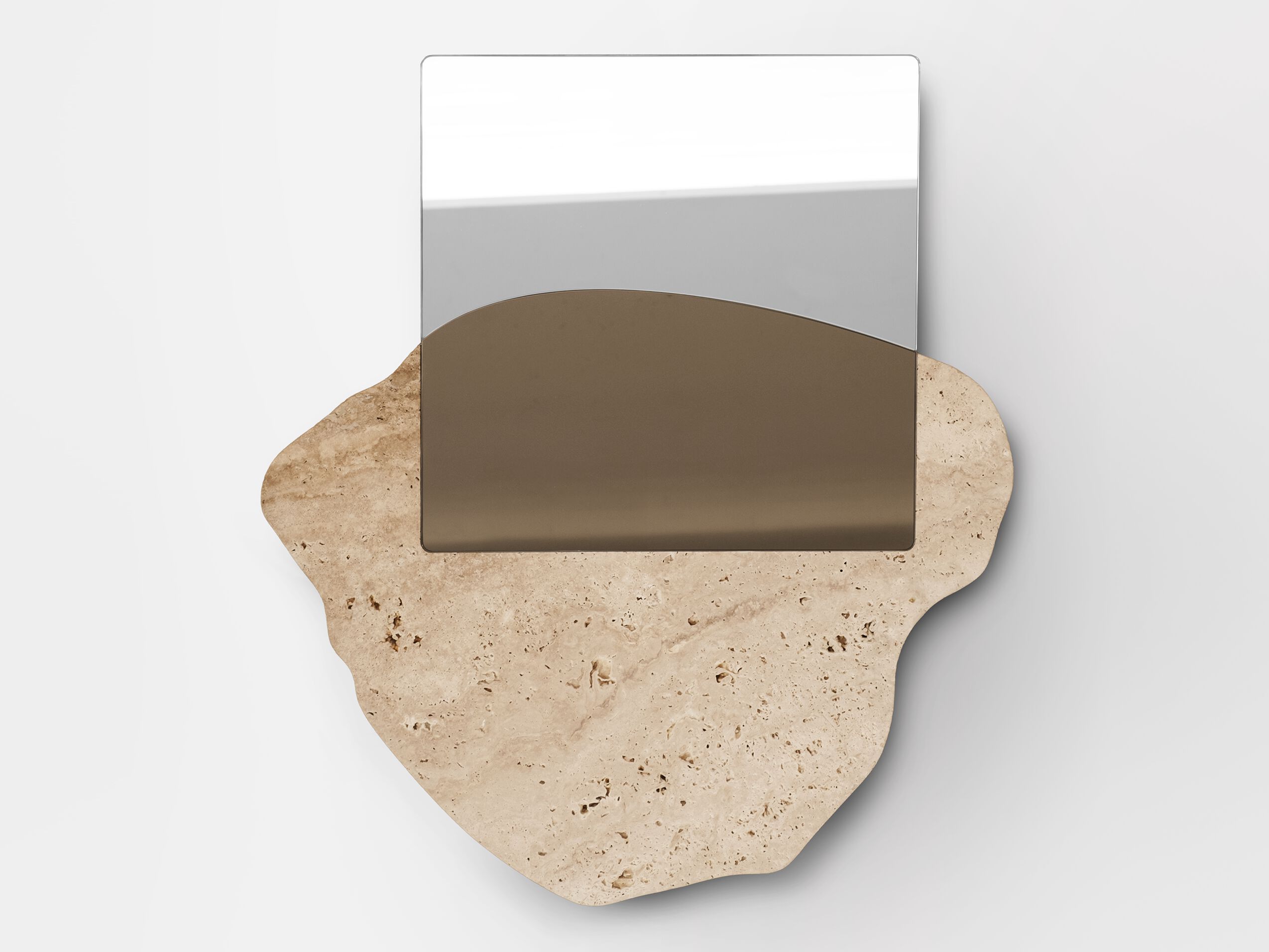 Квадратное зеркало из травертина Movimento Gallery Studio Zero ARCH-00123753