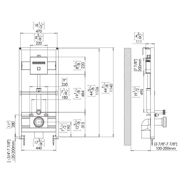 800277/8 Nara 2030 k Бесконтактный электронный смывной клапан для писсуаров stern  - Вид №1