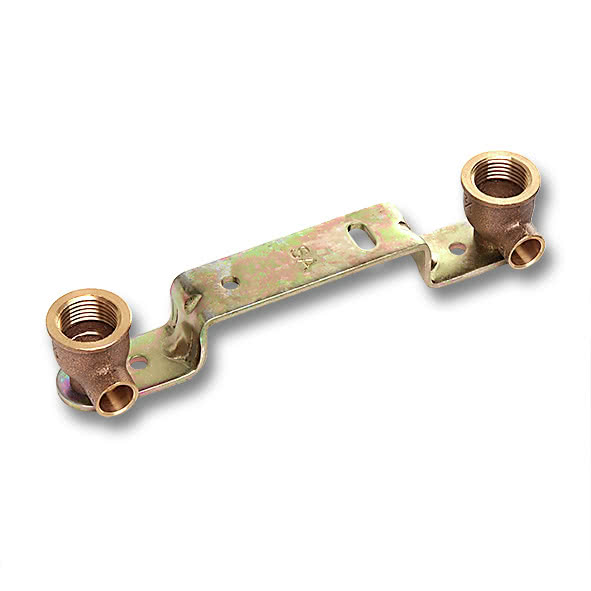 149761212 SANHA 4976 двойная водорозетка ВР, изогнутая планка, бронза 12x1/2 150 mm мм  - Вид №1