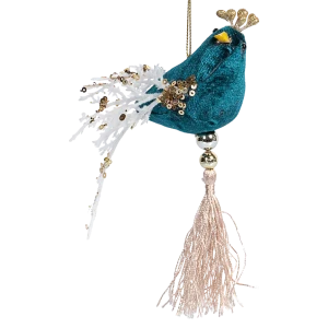 89368982 Украшение декоративное подвесное Птичка 16x16 см зеленый STLM-1420254