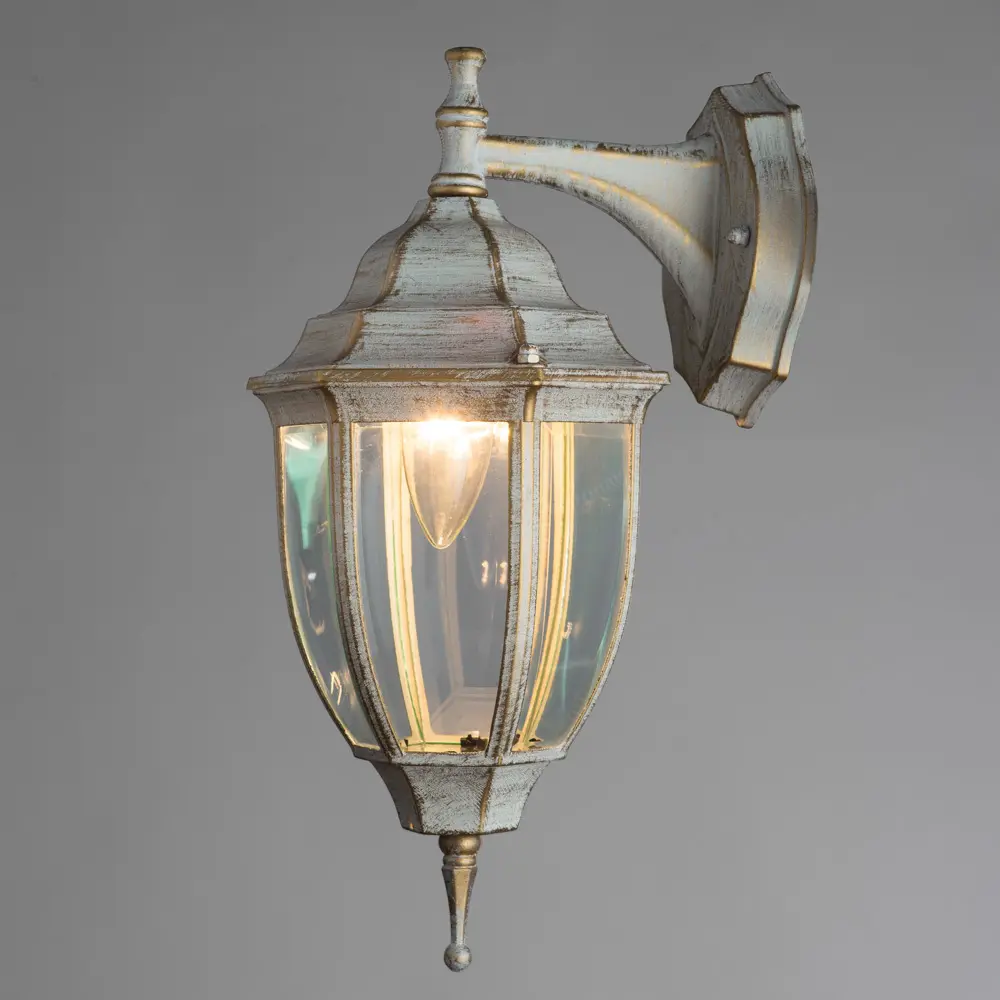 Светильник уличный настенный Pegasus 60 Вт IP44 цвет белый/золотой Arte Lamp STLM-2112802 - Вид №1