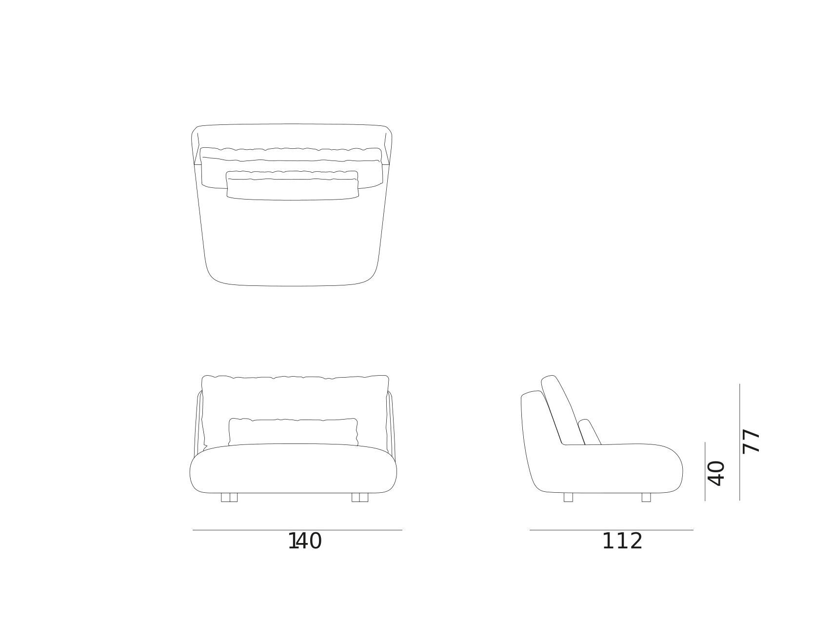 Тканевый модульный садовый диван Exteta Moonlight ARCH-00030262 - Вид №20