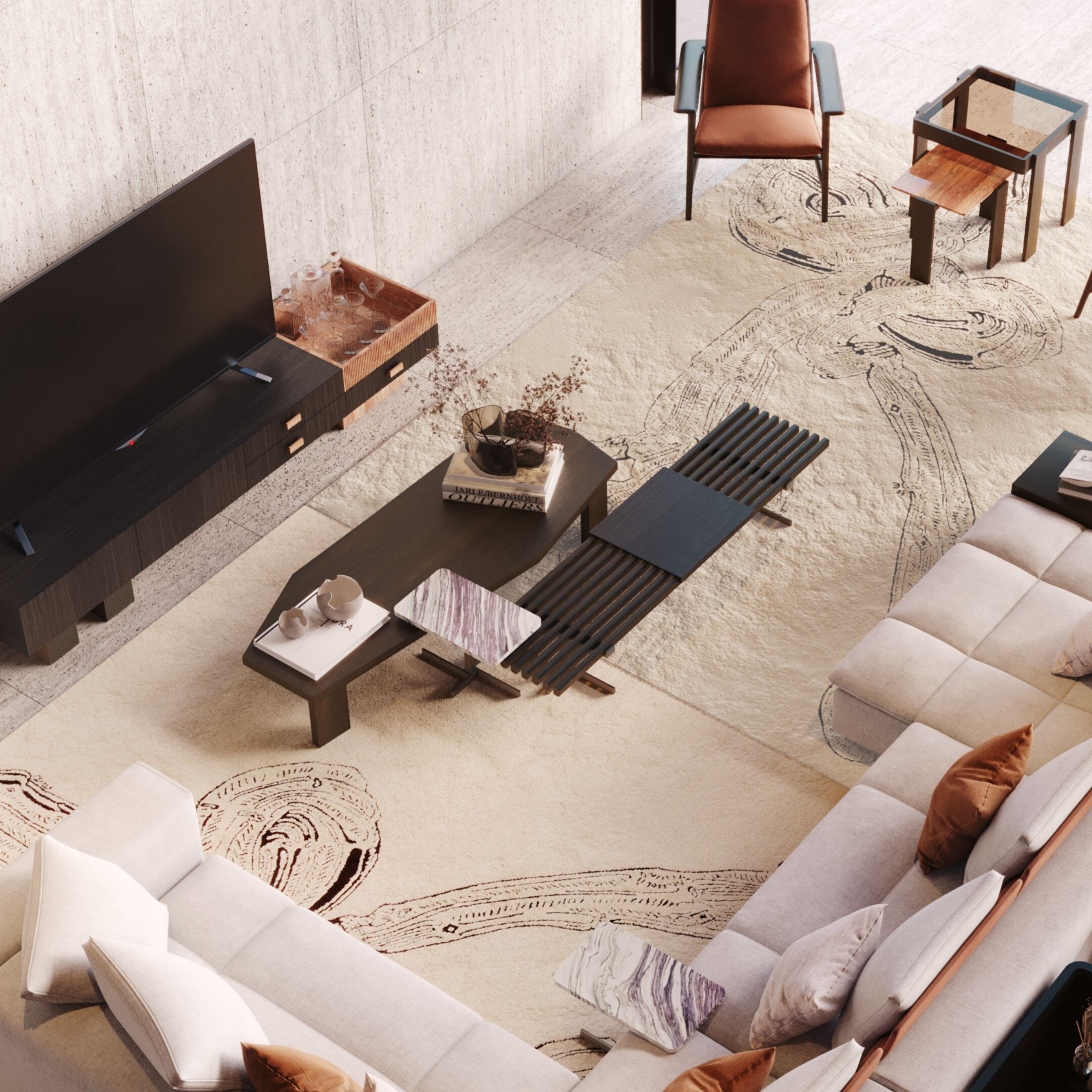 Деревянный прямоугольный журнальный столик Stylish Club Ripa ARCH-00123043 - Вид №2