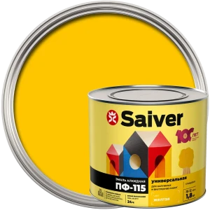 Эмаль ПФ-115 Saiver Lux глянцевая цвет желтый 1.8 кг 83402367 STLM-2019473
