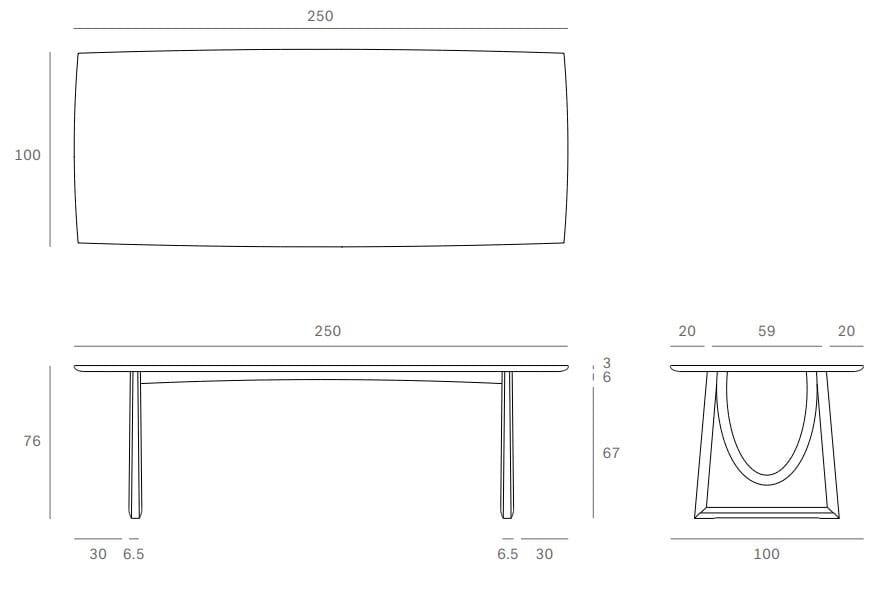 Прямоугольный обеденный стол из дуба Ethnicraft Геометрическая ARCH-00126990 - Вид №28