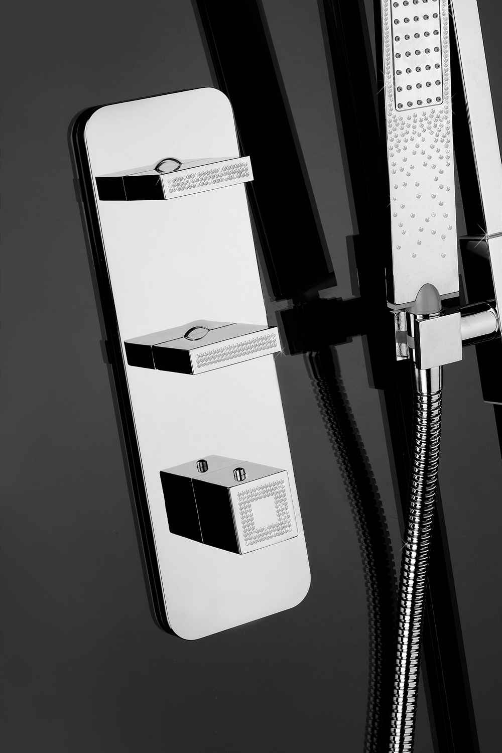 Z033204 + Z030203 000 Смеситель & запорный кран rectangular 3 Outlets (with diverter) HP BOSSINI  - Вид №4