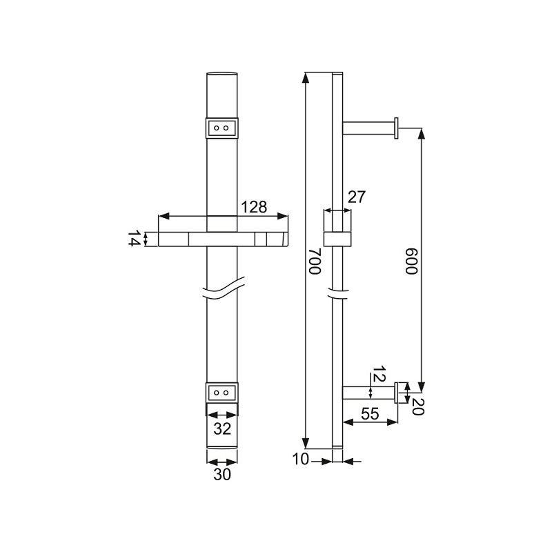 SHA-CHR-1183 Душевая штанга Jaquar Shower Santreyd - Вид №1